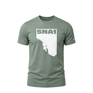 Ghost mannequin style photo of Snapper 1 Men's T-shirt Angle Tee