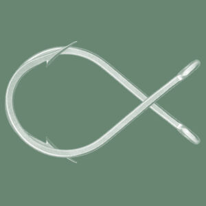 Fish / Hooks – Women’s Tee (white print) Design