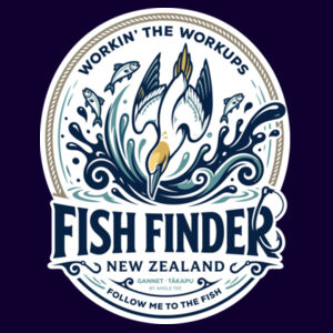 Fishfinder NZ Gannet – Men’s Hoodie Dark Colours Design