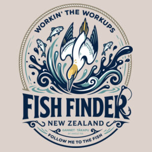 Fishfinder NZ Gannet – Men’s Hoodie Light Colours Design