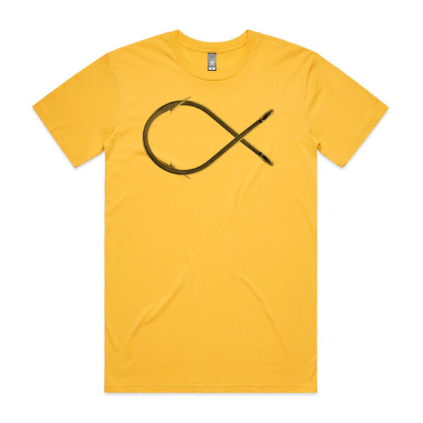 Fish / Hooks – Men’s Tee (black print) Thumbnail