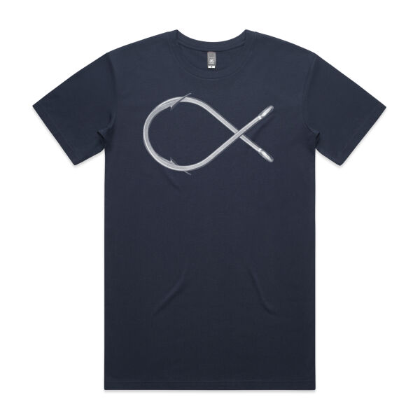 Fish / Hooks – Men’s Tee (white print) Thumbnail