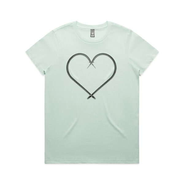 HOOKED – Women’s Tee (black print) Thumbnail