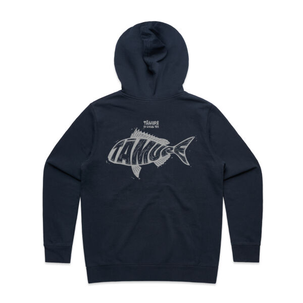 Tāmure Lino Cut – Women’s Hoodie Dark Thumbnail