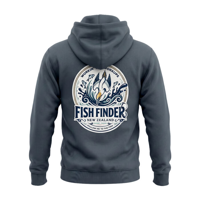 Fishfinder NZ Gannet – Men’s Hoodie Dark Colours Thumbnail